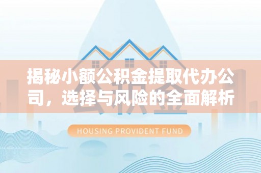 长治揭秘小额公积金提取代办公司，选择与风险的全面解析